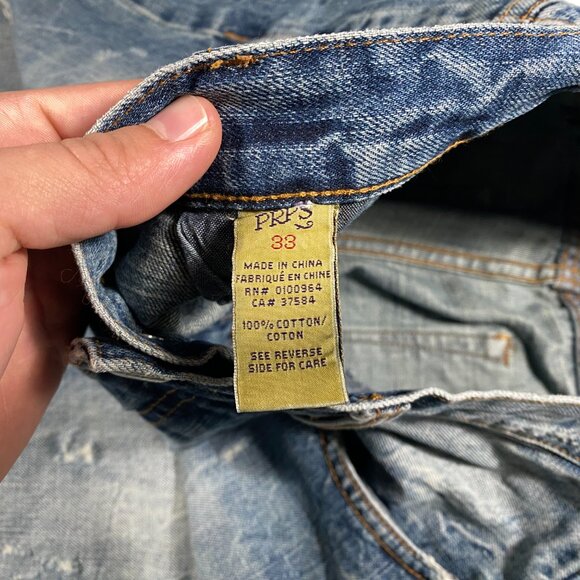 PRPS Goods & Co. Pre-distressed Belvedere Straight Leg Jeans men's size 33x35 - Picture 4 of 10
